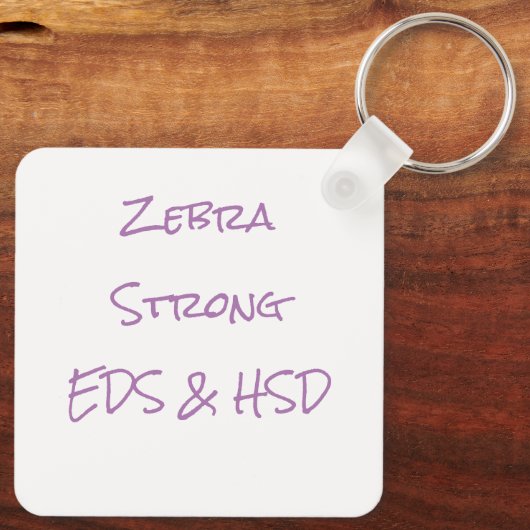 Zebra Strong Metal Circle Schlüsselanhänger, 2" Sc Schlüsselanhänger (Rückseite)