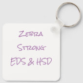 Zebra Strong Metal Circle Schlüsselanhänger, 2" Sc Schlüsselanhänger (Rückseite)