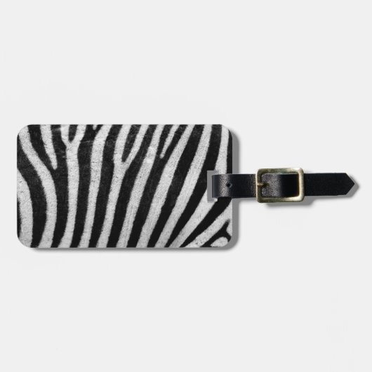 Zebra-strukturierter Gepäckanhänger (Vorderseite horizontal)