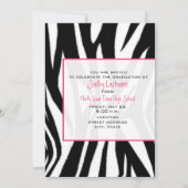Zebra & Sunglasses 2012 Graduation Einladung (Rückseite)