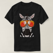Zebra Sunglasses Beach Summer Pool Party Zebra T-Shirt (Design vorne)