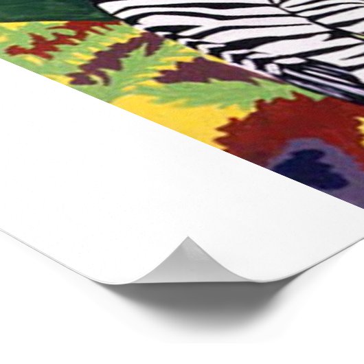 ZEBRA SUNSET, Afrikanische Sammlung Poster (Ecke)