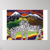ZEBRA SUNSET, Afrikanische Sammlung Poster (Vorne)
