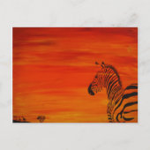 Zebra Sunset Postkarte (Vorderseite)