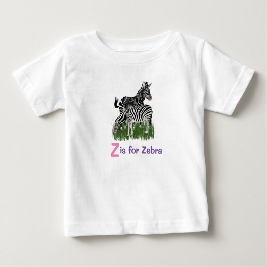 Zebra Süße Tier Girls Baby T-shirt (Vorderseite)