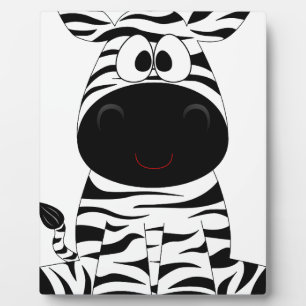 Zebra Süße Tier Stripes Jungle Safari Whimsical Fotoplatte