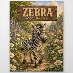 Zebra Süßes Baby-Geschichtenbuch-Nursery-Tier Postkarte