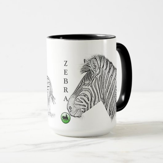 Zebra-Tasse - Afrika-Reihe Tasse (VorderseiteRechts)