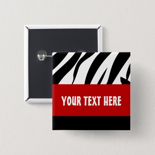 Zebra-Taste, anpassbar Button (Vorne & Hinten)