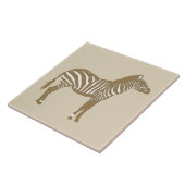 Zebra - Taupe Tan und White Fliese (Seite)