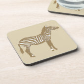 Zebra - Taupe Tan und White Untersetzer (Linke Seite)