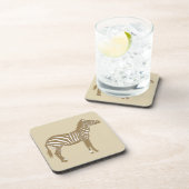 Zebra - Taupe Tan und White Untersetzer (Rechte Seite)