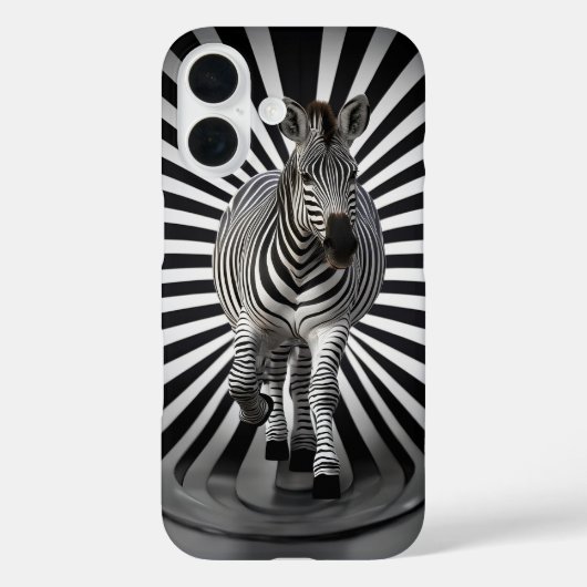 Zebra-Täuschung in Schwarz und Weiß Case-Mate iPhone Hülle (Rückseite)