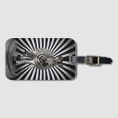 Zebra-Täuschung in Schwarz und Weiß Gepäckanhänger (Vorderseite (Horizontal))