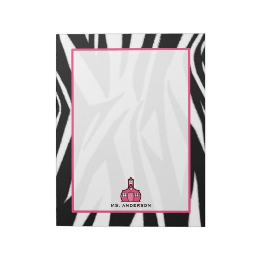 Zebra Teacher Notepad Notizblock (Rotiert)