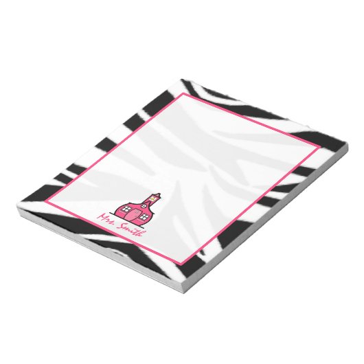 Zebra Teacher Notepad Notizblock (Rotiert)