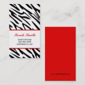 Zebra Telefonnummerkarte (Vorne/Hinten)