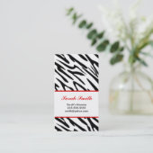 Zebra Telefonnummerkarte (Stehend Vorderseite)