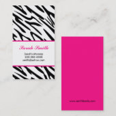 Zebra Telefonnummerkarte (Vorne/Hinten)