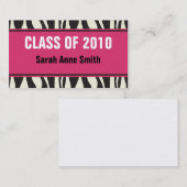 Zebra Telefonnummerkarte (Vorne/Hinten)