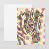 Zebra Tessellation Muster Postkarte (Vorne/Hinten)