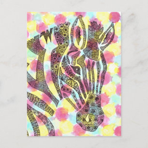 Zebra Tessellation Muster Postkarte
