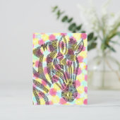 Zebra Tessellation Muster Postkarte (Stehend Vorderseite)