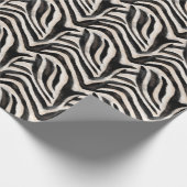 Zebra Texture: Hand Zeichnend, afrikanisch. Geschenkpapier (Ecke)