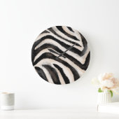 Zebra Texture: Hand Zeichnend, afrikanisch. Große Wanduhr (Zuhause)