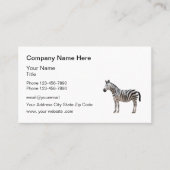 Zebra Theme Business-Logo-Visitenkarte Visitenkarte (Vorderseite)