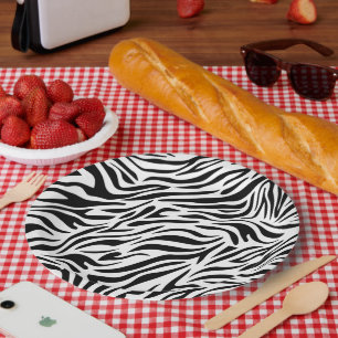 Zebra-Themen-Papierplatten für Partys Pappteller