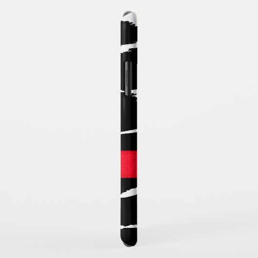 Zebra-Tierabdruck Schwarz-weiß rot Case-Mate iPhone Hülle (Hinten/Rechts)