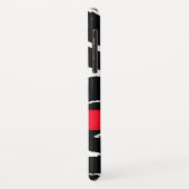 Zebra-Tierabdruck Schwarz-weiß rot Case-Mate iPhone Hülle (Hinten/Links)