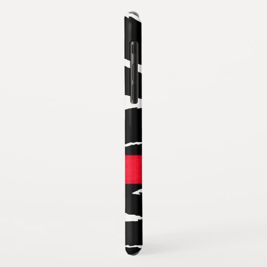 Zebra-Tierabdruck Schwarz-weiß rot Case-Mate iPhone Hülle (Hinten/Links)