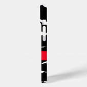 Zebra-Tierabdruck Schwarz-weiß und rot Case-Mate iPhone Hülle (Rückseite / Links)