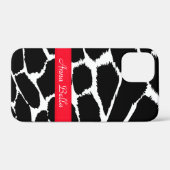 Zebra-Tierabdruck Schwarz-weiß und rot Case-Mate iPhone Hülle (Rückseite (Horizontal))