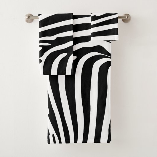 Zebra-Tierdruck Badhandtuch Set (Insitu)