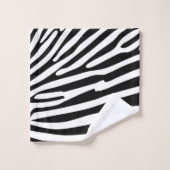 Zebra-Tierdruck Badhandtuch Set (Waschlappen)
