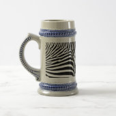 Zebra-Tierdruck Bierglas (Links)