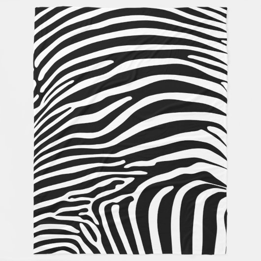 Zebra-Tierdruck Fleecedecke (Vorderseite)