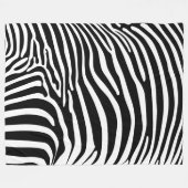 Zebra-Tierdruck Fleecedecke (Vorderseite (Horizontal))