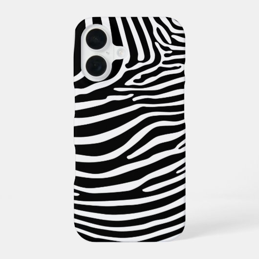 Zebra-Tierdruck iPhone 16 Hülle (Rückseite)