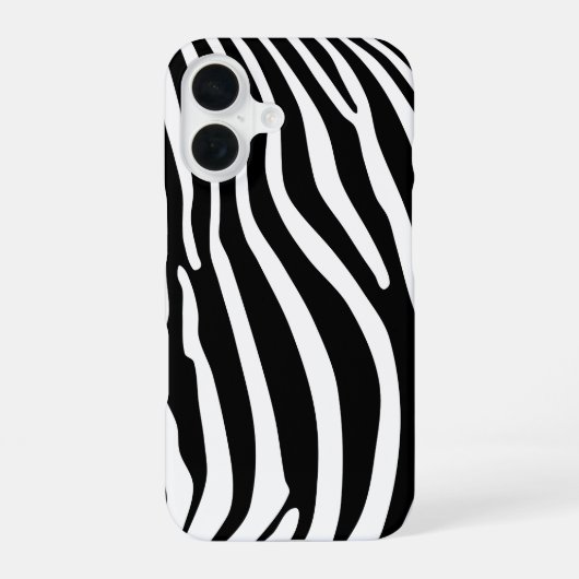 Zebra-Tierdruck iPhone 16 Hülle (Rückseite)