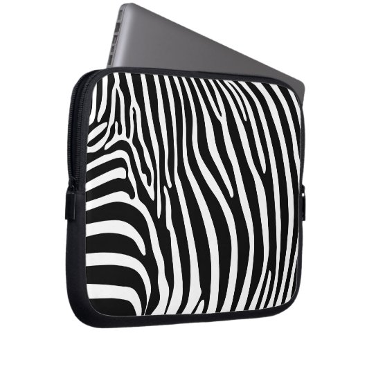 Zebra-Tierdruck Laptopschutzhülle (Vorne Rechts)
