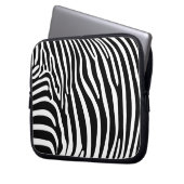 Zebra-Tierdruck Laptopschutzhülle (Vorderseite Links)