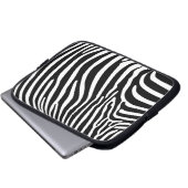 Zebra-Tierdruck Laptopschutzhülle (Vorne Knopf)