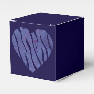 Zebra-Tierdruck Lila Herz Geschenkschachtel