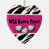 Zebra-Tierdruck wilder Bunco Spieler Keramik Ornament (Rechts)
