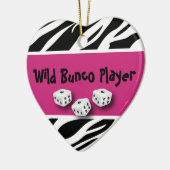 Zebra-Tierdruck wilder Bunco Spieler Keramik Ornament (Links)