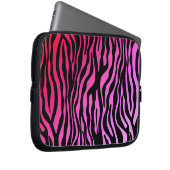 Zebra-Tierdrucklaptophülse rosarot Laptopschutzhülle (Vorne Rechts)